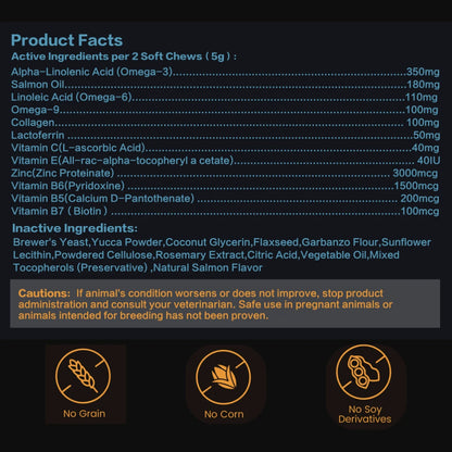 Omega-3 Chews for Dogs – Skin & Coat Support