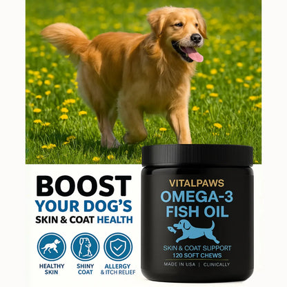Omega-3 Chews for Dogs – Skin & Coat Support