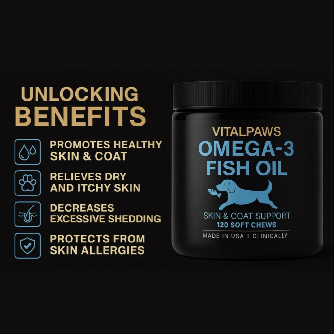 Omega-3 Chews for Dogs – Skin & Coat Support